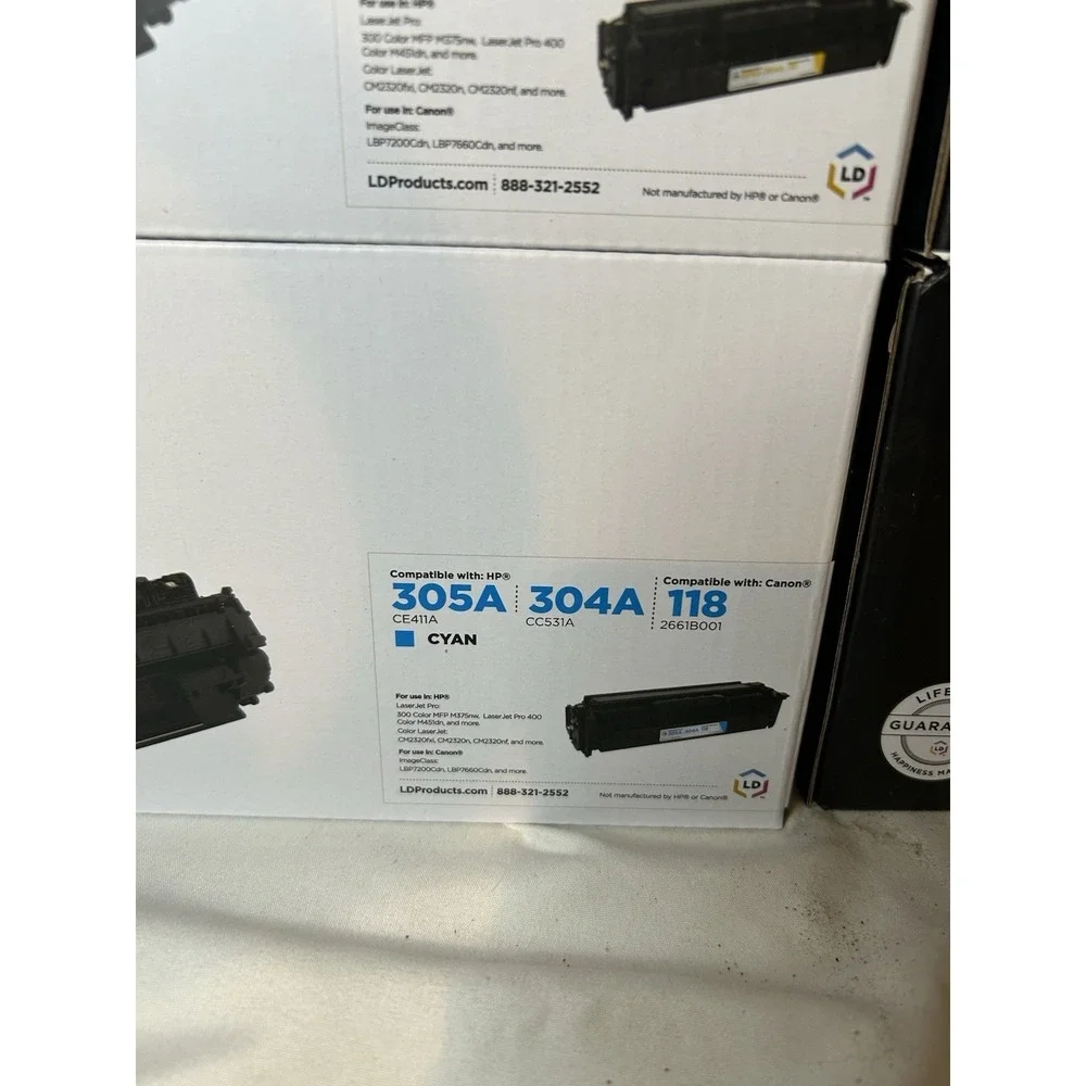 LD Toner Compatible Replacements HP 305A 304A Cannon Black Yellow Magenta Cyan